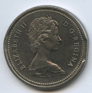 1975 Nickel Dollar With Clip Planchet Error