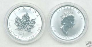 2003 Sheep Privy Mark Silver Maple Leaf - 1 Oz.  Coin With - Uncirculated