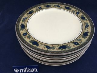 Set Of 8 Mikasa Intaglio Arabella Cac01 11 1/8 " Dinner Plates