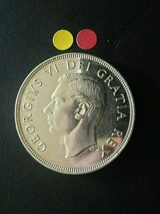 Unc 1951 King George Vi Canada Silver Dollar Ch/gem Bu