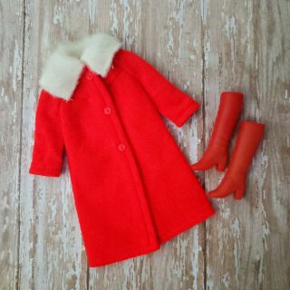 Vintage Barbie 3429 Cold Snap - Complete - Red Coat & Boots In Cond