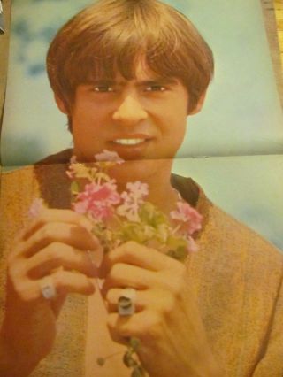 Davy Jones,  The Monkees,  Two Page Vintage Centerfold Poster