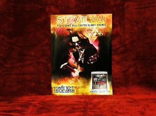 Steve Vai Ernie Ball Coated Slinky Promo Poster Nos