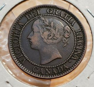 1859 Wide 9 Canada Queen Victoria Large Cent