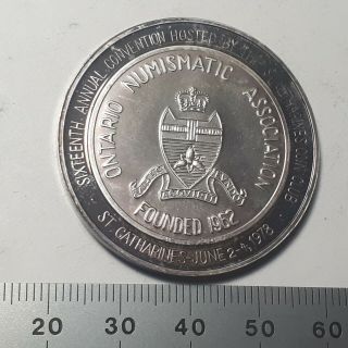St Catharines / Ontario Numismatic Association Medal 1978 - Silver