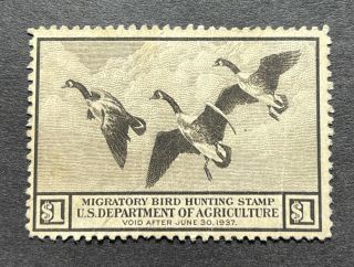 Wtdstamps - Rw3 1936 - Us Federal Duck Stamp - Ng