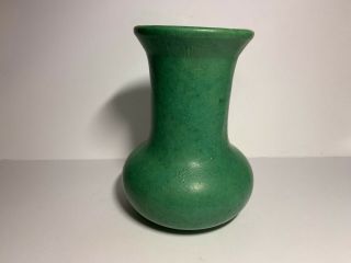 Zanesville Zsc Ohio Pottery Matte Green Vase 105 Arts & Crafts Mission Bungalow