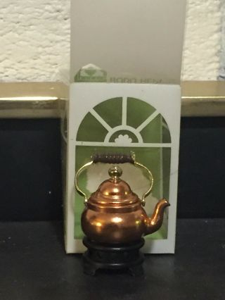 Vintage Bodo Hennig German Dollhouse Copper Tea Kettle & Trivet