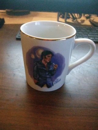 Awesome Vintage Elvis Presley Hound Dog Coffee Cup Mug Collectible Souvenir 1985