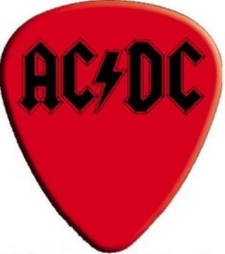 Ac/dc - Guitar Pick - Red Black Logo Angus Pack Of 2 - Licensed