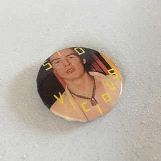 Vintage Sid Vicious Sex Pistols Pin Badge/Button - 70s/80s Punk Band 2