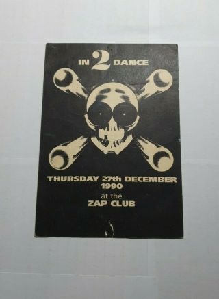 In 2 Dance Zap Club Old Skool Rave Flyer 1990 A6