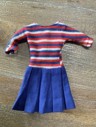 Vintage Skipper 1918 Ship Ahoy - Red,  White & Blue Knit Pleated Skirt Dress