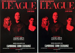 The Human League Flyers X 2 - Red Live 2018 Tour - Midge Ure