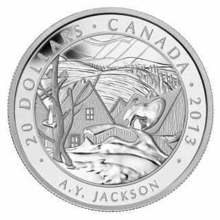 $20 2013 Group Of Seven A.  Y.  Jackson Saint - Tite - Des - Caps Pure Silver Coin No Tax