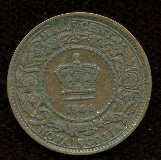 1864 Nova Scotia 1/2 Cent Coin
