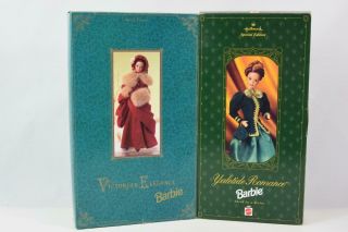 Barbie Set Of 2 Dolls Victorian Elegance & Yuletide Romance Special Editions