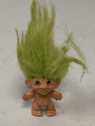 Vintage 1964 Troll Doll Pencil Topper Green Hair