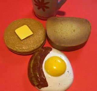 AMERICAN GIRL DELICIOUS BREAKFAST Replacement Egg Bacon Pancake Toast Flower Cup 2