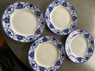 Antique Flow Blue Lichfield Dinner Plate 10 "