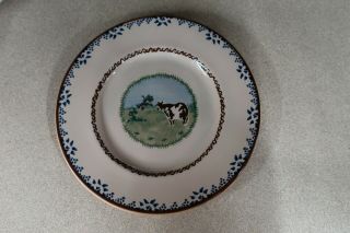 Nicholas Mosse Pottery Cow Plate Made In Ireland 8 3/4 "