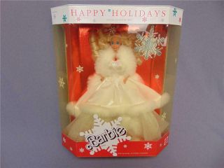 Happy Holidays Special Edition 1989 Barbie With Snowflake Ornament Nrf Orig Box
