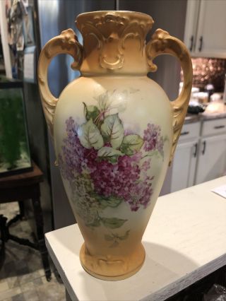 Antique Royal Bruxonia Art Nouveau Austria Bohemian Vase 10 "