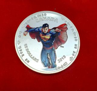 Canada 2013 $15 Modern Day Superman 1/2 Oz Pure Silver Proof Coin 75th Anniv.