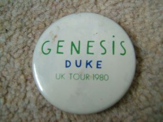 Genesis - Duke - Uk Tour 1980 - - Pin Badge - 38mm Dia