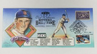 Ted Williams Hitters Hall Of Fame Hand Painted Kendal Bevil Cover Cachet 381/400
