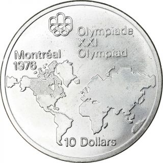 [ 891410] Coin,  Canada,  Elizabeth II,  World map,  10 Dollars,  1973,  MS (63) 2