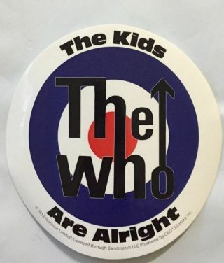 The Who Mod Target The Kids Are Alright Sticker 4 "