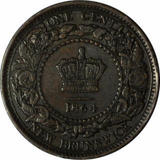 1864 Canada Brunswick One Cent Short 6 Variety - Circ - D281uhct