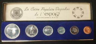 Canada Set 1967 1,  5,  10,  25,  50 Cents 1 Dollar " Centennial " Unc