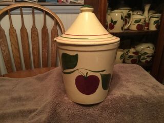 Watt Pottery 2 - Leaf Apple 91 Cone - Top Cookie Jar
