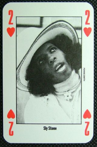 1 X Playing Card Nme Leader Of The Pack Sly Stone