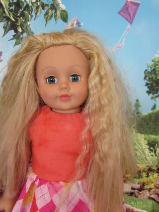 Madame Alexander Doll 18 " Blonde Blue Eyes With Homemade Dress Clothes 2004