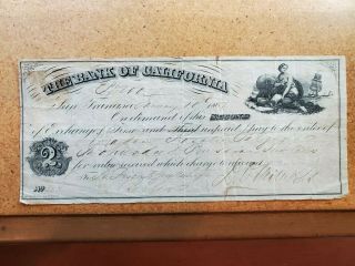 1867 San Francisco Bank Of California 2nd Of Exchange D.  O.  Mills Signed Berlin
