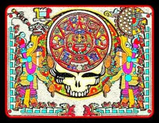 4.  25 " Grateful Dead Mayan Calendar Vinyl Sticker.  Concert Decal For Car,  Laptop