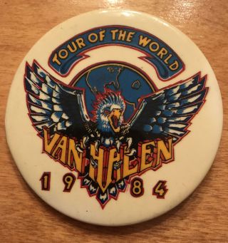 Vintage 1984 Button Van Halen - John Kay | Tour Of The World