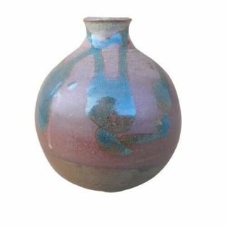 Mid Century Modern Studio Pottery Weed Vase Signed E Gatti