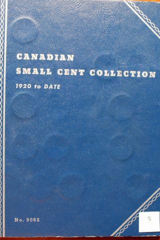 Canada Canadian Small 1c (one) Cent Coins Partial Album