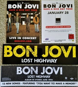 Vintage Bon Jovi Have A Day Tour Postcard Lost Highway Promo Bumper Sticker