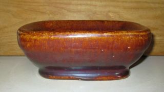 Rare Large Antique Bennington Glazed Pottery Soap Dish
