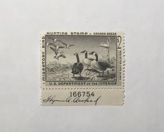 Vintage 1958 - 1959 Migratory Bird / Hunting Stamp; Duck Stamp