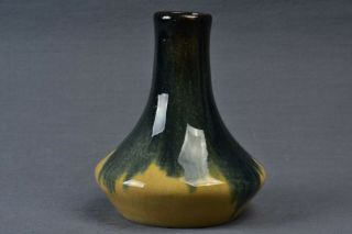Muncie Pottery 1929 Blue Peachskin Squat Vase 116 - 3.  5 3