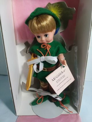 Madam Alexander Peter Pan 8” Doll 13660 Box Tag & Stand