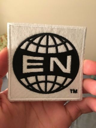 Arcade Fire " En " Everything Now Logo Embroidered,  Iron - On Patch (approx.  3 " X 3
