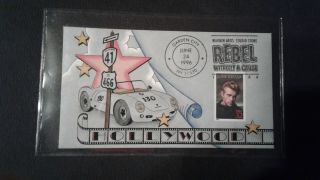 Scott 3082 James Dean Hand Painted First Day Cover By Barbara Montgomery