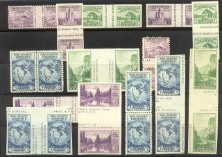 U.  S.  752//770 Gutter Pairs - 1935 Farleys ($120)